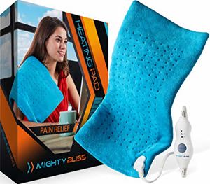 Heating Pad for Back Pain Relief, Knee, Shoulder, Period Cramps with 3 Heat Settings, 12''×24'', 