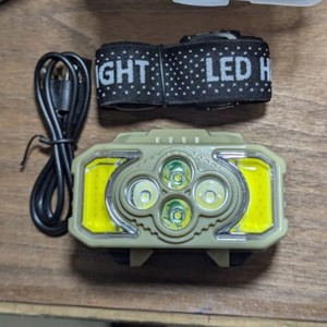 LED Headlight & Flashlight Lighted with Sensor Camping Work Light