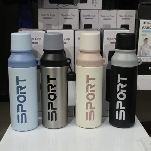 PINHONG/Sport Water Bottle with Cup 1000ml Stainless Steel Flask