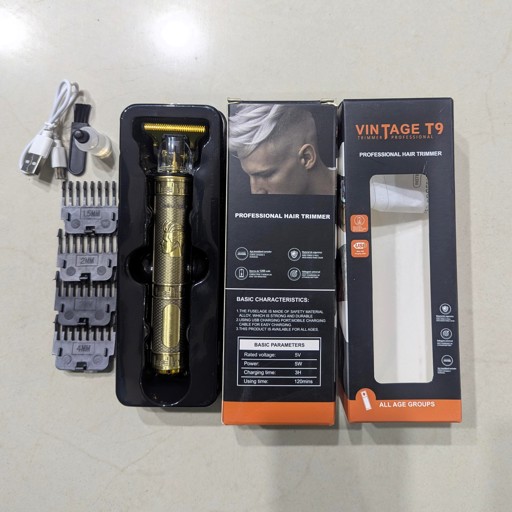 Vintage T9 Professional Hair Trimmer with 4 Combs