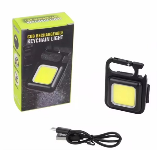Mini KeyChain Flashlight - Aluminum-Plastic Rechargeable Portable Pocket Waterproof Magnetic COB Light