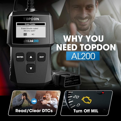 Topdon OBD2 Code Reader Black - AL200