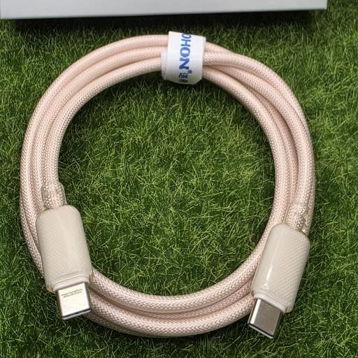 NOHON 60W Type-C to Type-C Braided Fast Charging and Data Cable - Pink
