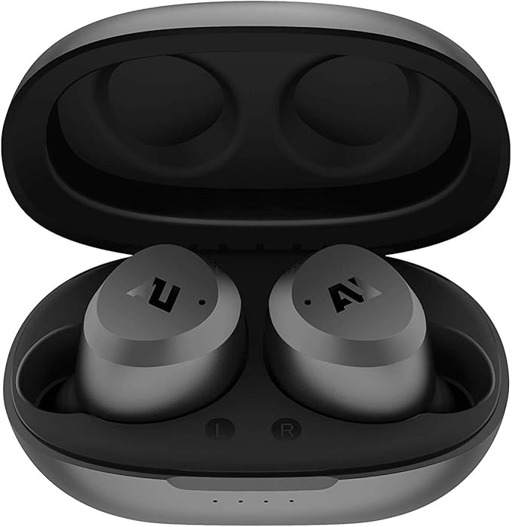 AU-Stream Hybrid Bluetooth True Wireless Hybrid Active Noise Cancelling Earbuds with Touch Controls, Wireless Charging Case, and Premium Dynamic Drivers, Gray