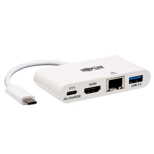 Tripp Lite USB-C Multiport Adapter – 4K HDMI, USB 3.1 Hub, Ethernet & 60W PD Charging Dock