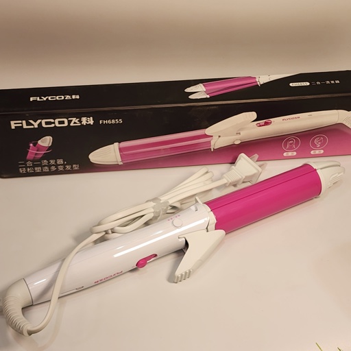 2 in 1 Hair Curler Hair Straightener - Flyco Fh6855 