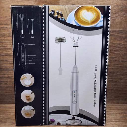 Electric Coffee Mixer Rechargeable Milk Shaker Maker Frother Foamer USB Charging Egg Beater Coffee Beater Handheld 3-Speed Adjustable Blender