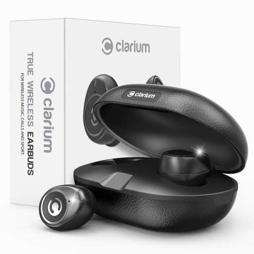 Clarium True Wireless Earbuds Bluetooth 5.0 Headphone (Charging Case Included) IPX5 TWS Premium Sound in-Ear Headphones with Microphone Engineered for The Best Calls and Music Experience,Sports